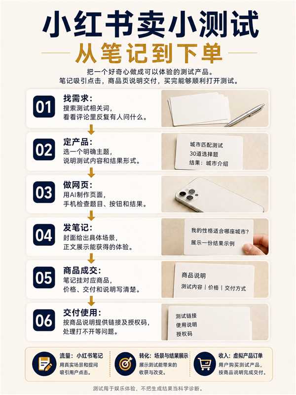项目拆解丨小红书卖小测试，第一单只卖0.99元，后来做到了1.5万多！-第一人副业官方博客