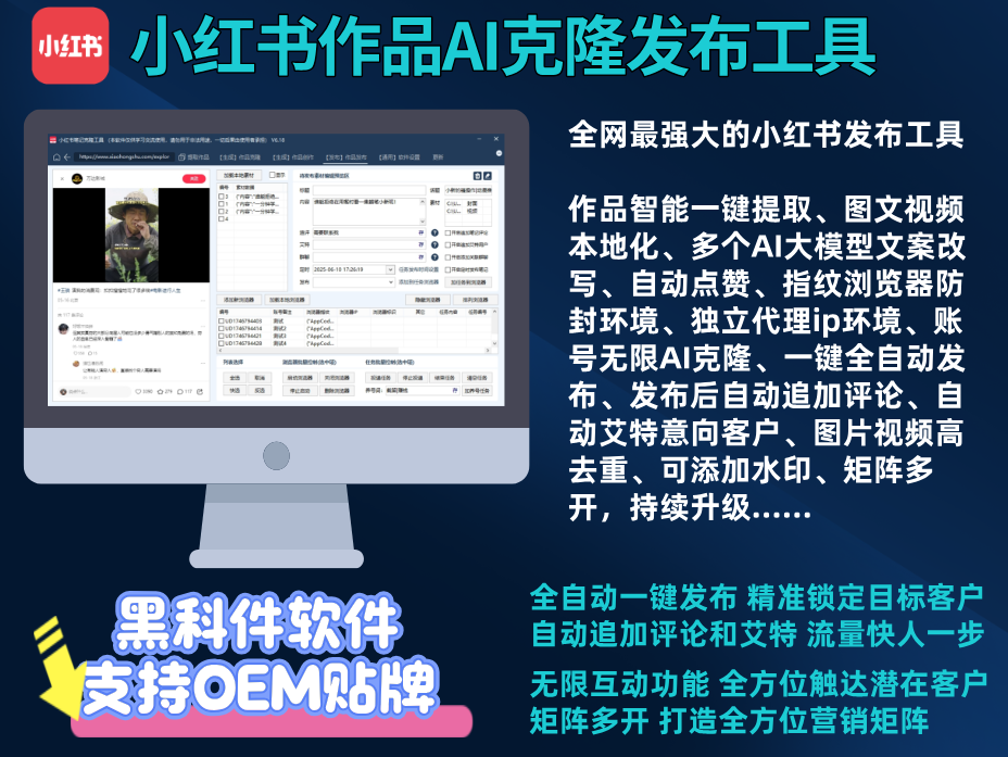 小红书作品ai克隆发布工具-内部社群免费拿卡-第一人副业官方博客